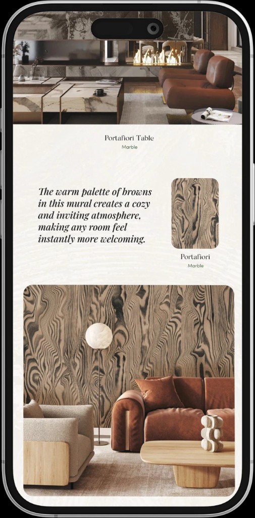 Portafiori Table editorial product page