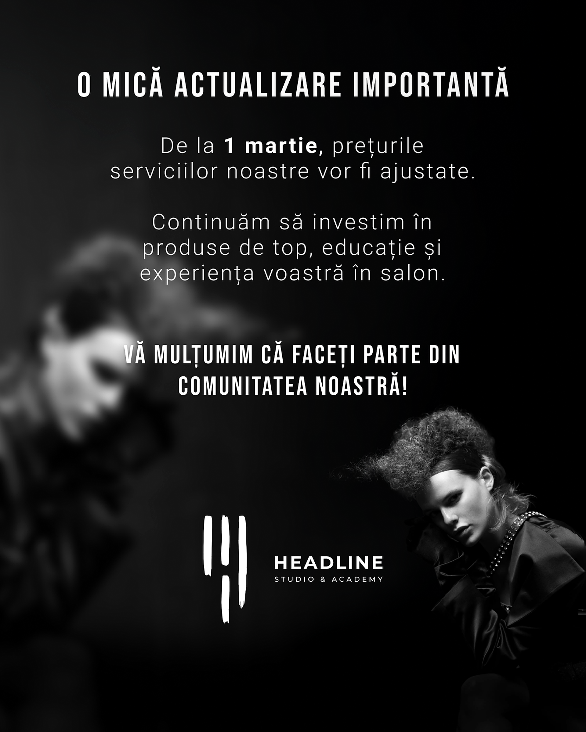 Headline Studio editorial ad — O mică actualizare importantă